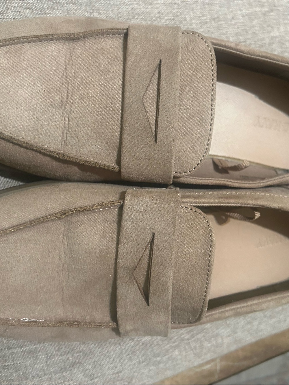 Old Navy Women's Suede Penny Loafers in Taupe